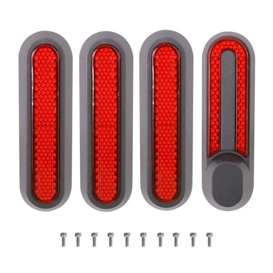 Hjulkåpor med reflex för Xiaomi Mijia 1S/Pro 2 - grå/röd